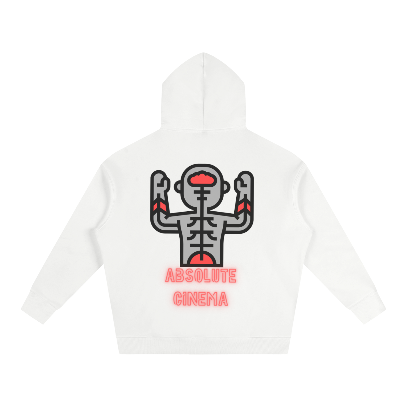 Sweat à capuche oversize molletonné Absolute Cinema