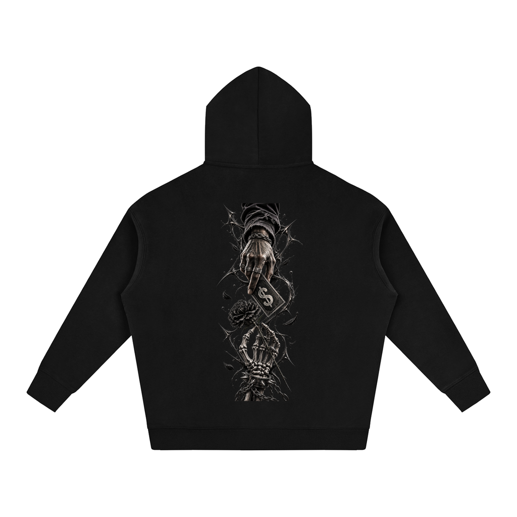 living and the dead Fleeced Hoodie