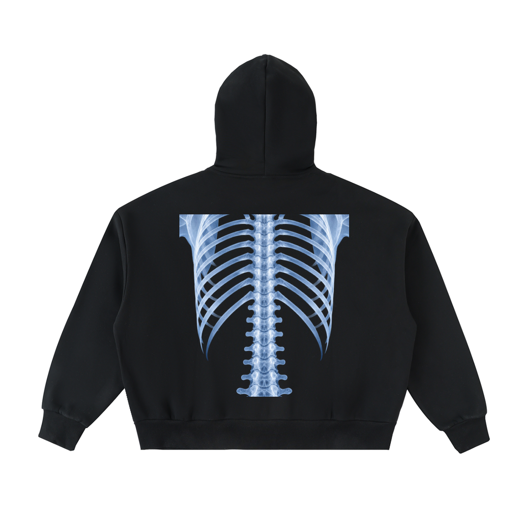 Chrome&Hearts Fleeced Full-Zip Boxy Hoodie