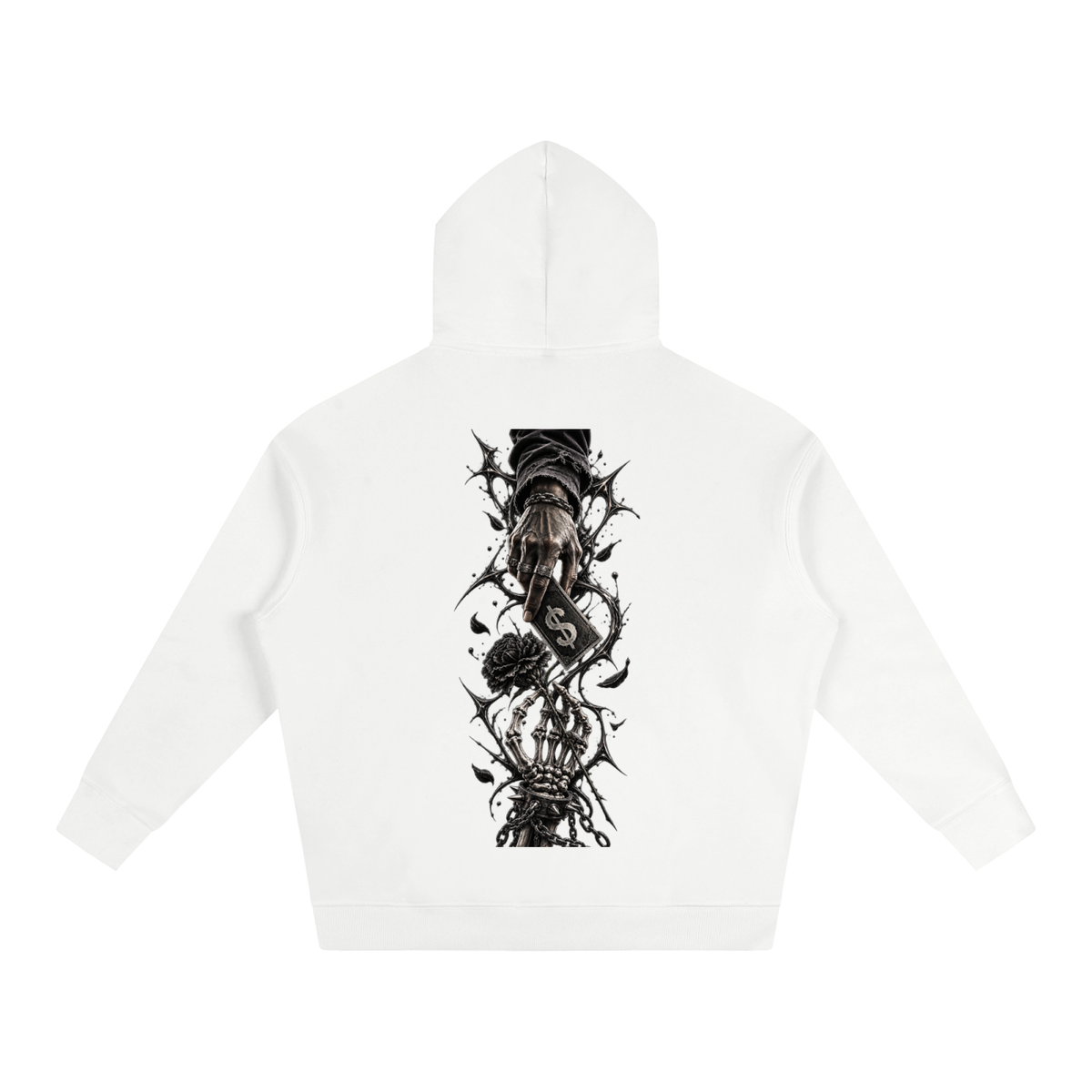 living and the dead Fleeced Hoodie